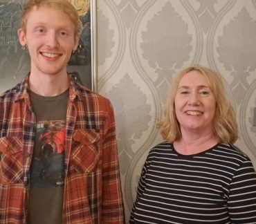 Ronald O'Kane with his mum, Maureen, who inspired his research into chronic pain (Image: Glasgow Caledonian University)