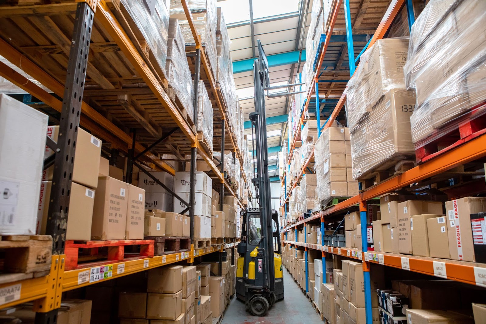 Green Fulfilment Warehouse with Boxes