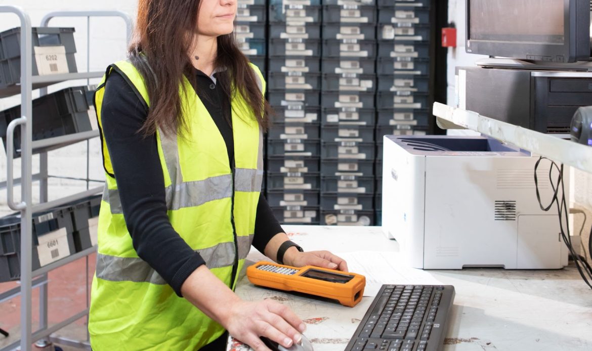Woman Working in a Warehouse