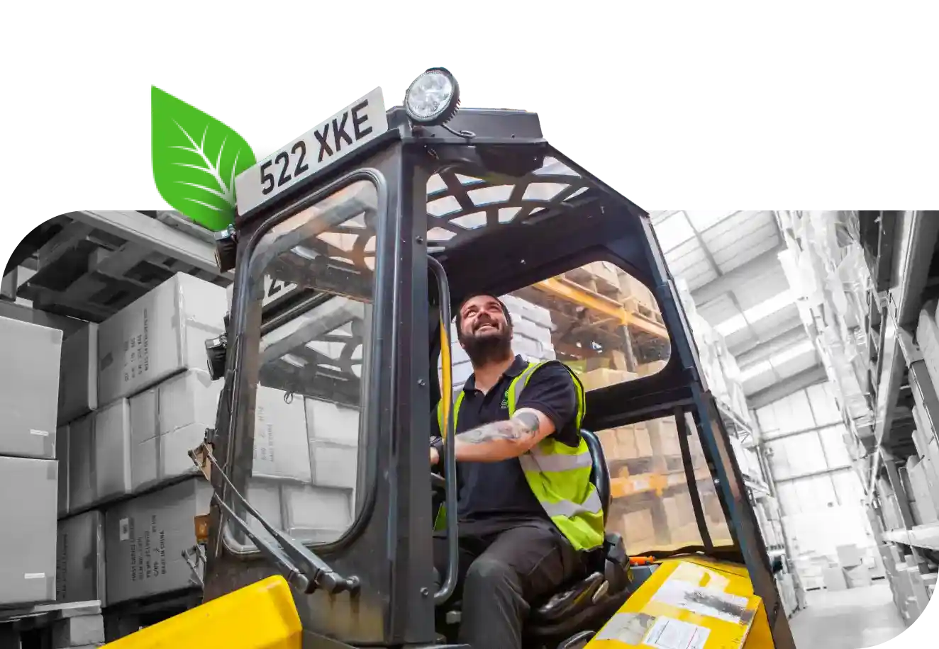 Green Fulfilment Employee Working in GF Warehouse