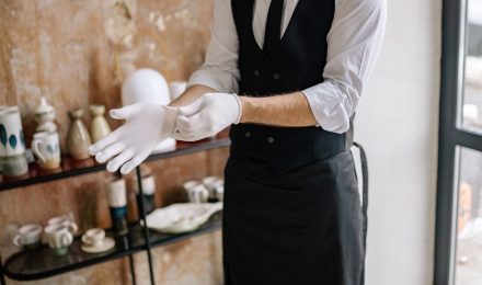 Men Wearing White Gloves