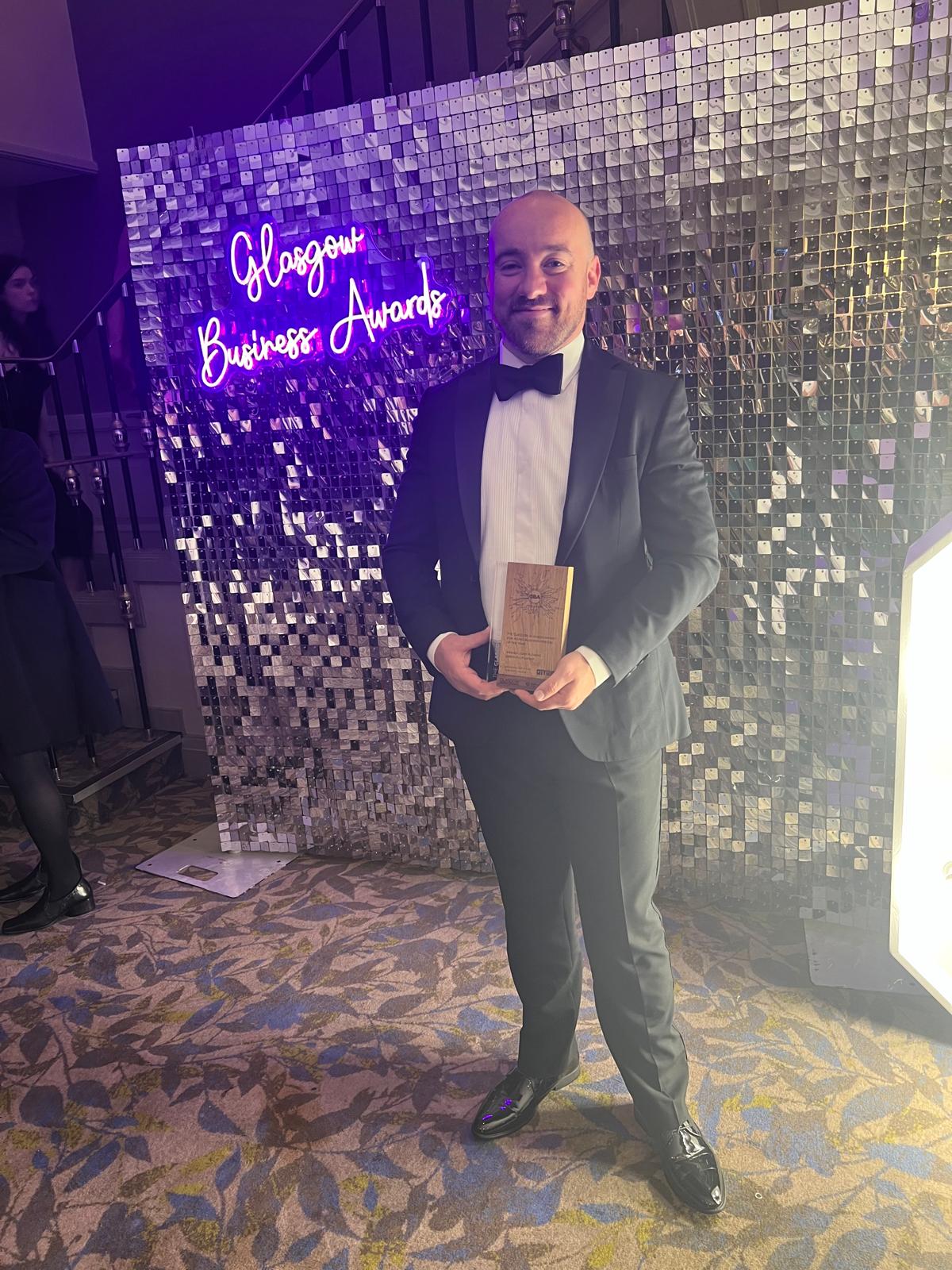 Cain Fleming at Glasgow Business Awards